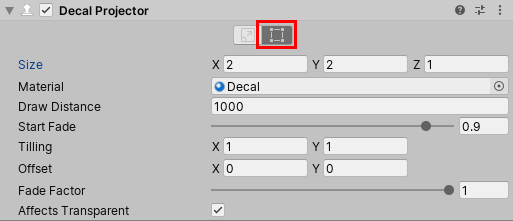 Figure 13: The Modify Decal Size button