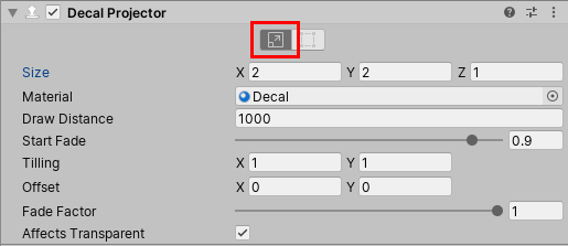 Figure 11: The Modify Decal Volume button