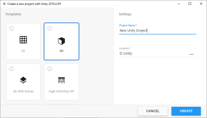 Figure 08: The set of Template types available in the Hub