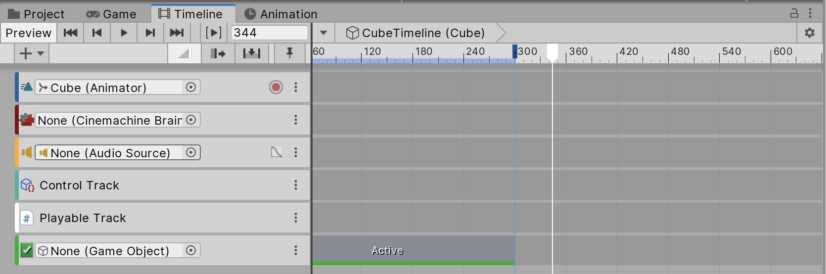 Figure 03: Tracks from the Timeline Assets
