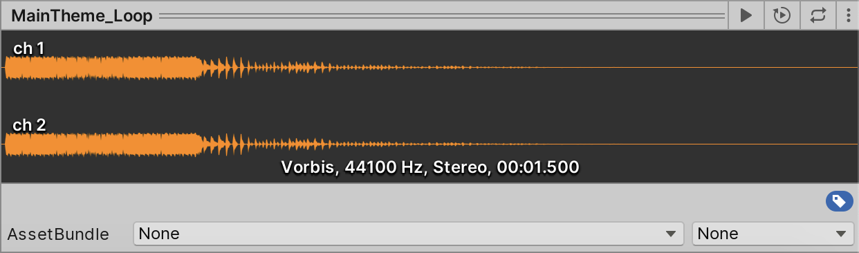 Figure 03: The waveform preview of an audio file in the Inspector panel.