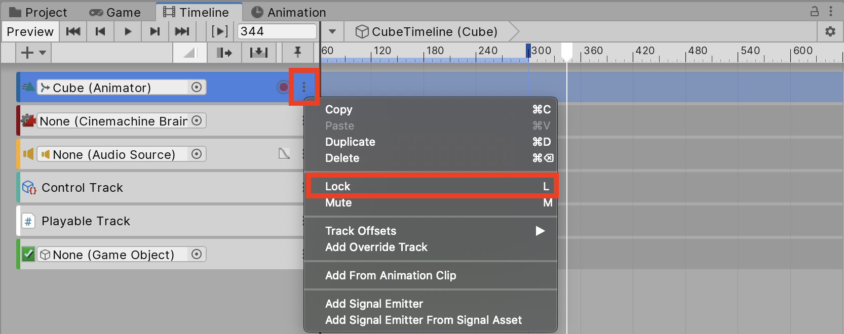 Figure 04: Lock the Timeline