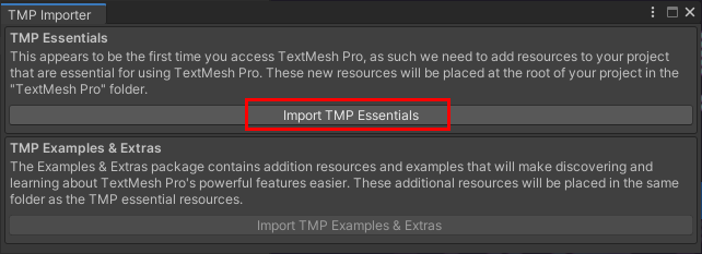 Figure 04: Importing TextMesh Pro Essentials