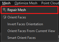 Figure 07: Repair Mesh works similarly to Repair CAD.