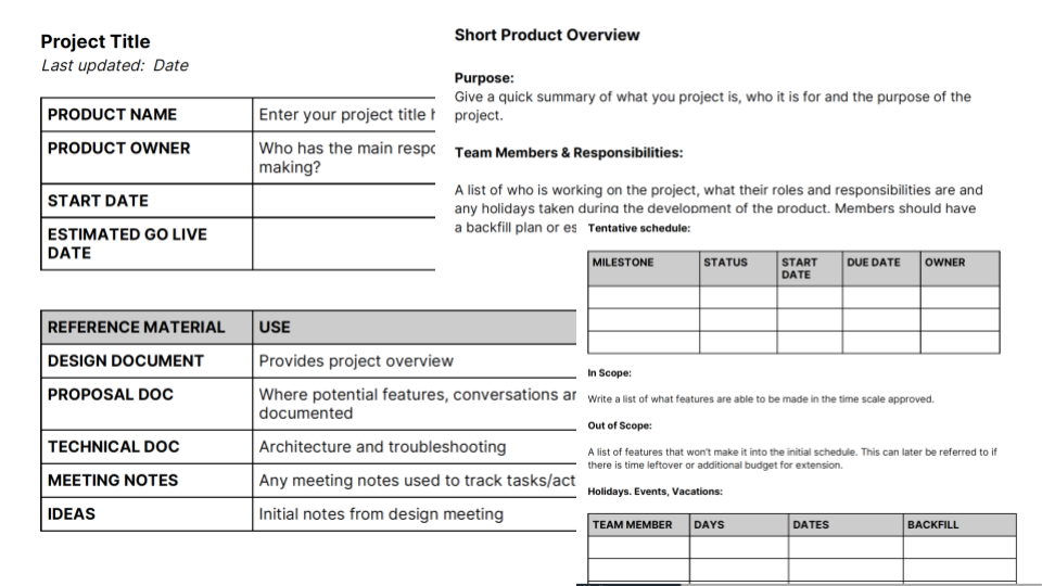 Example of a project charter