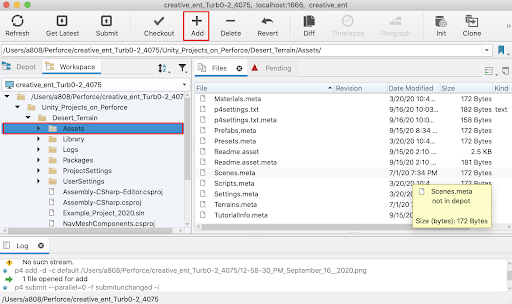 Working with Unity and Helix Core Perforce