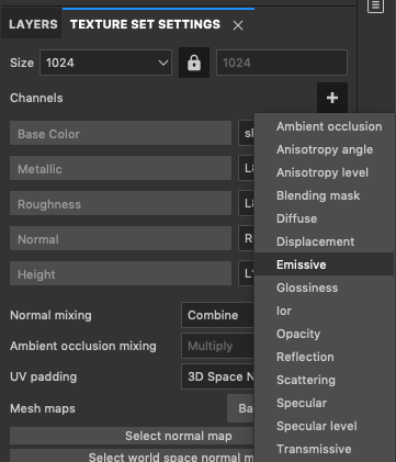 Figure 05: Adding the Emissive channel