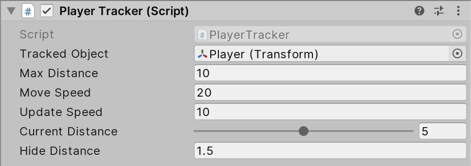 Figure 04: Configuring the Player Tracker.