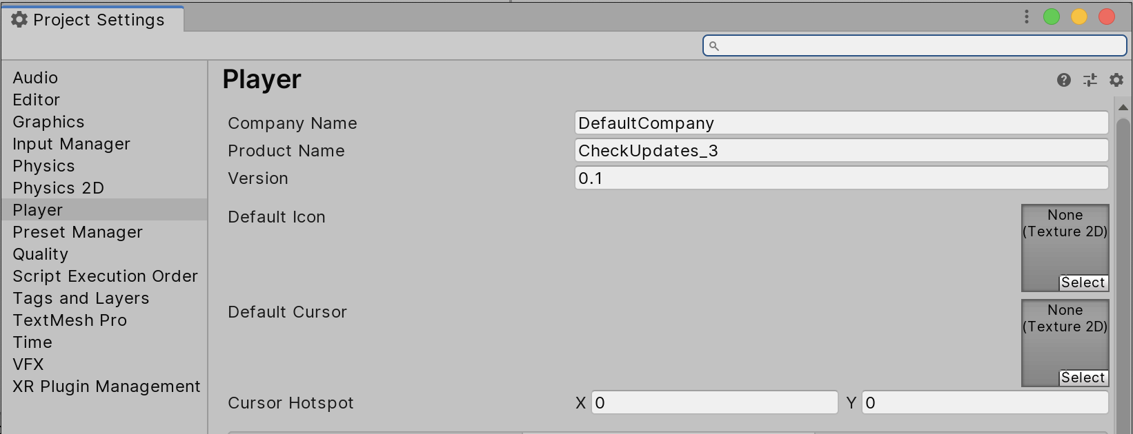 Figure 01: This information dictates what your game is called in the task/menu bar when running, and the name of your game’s preferences file
