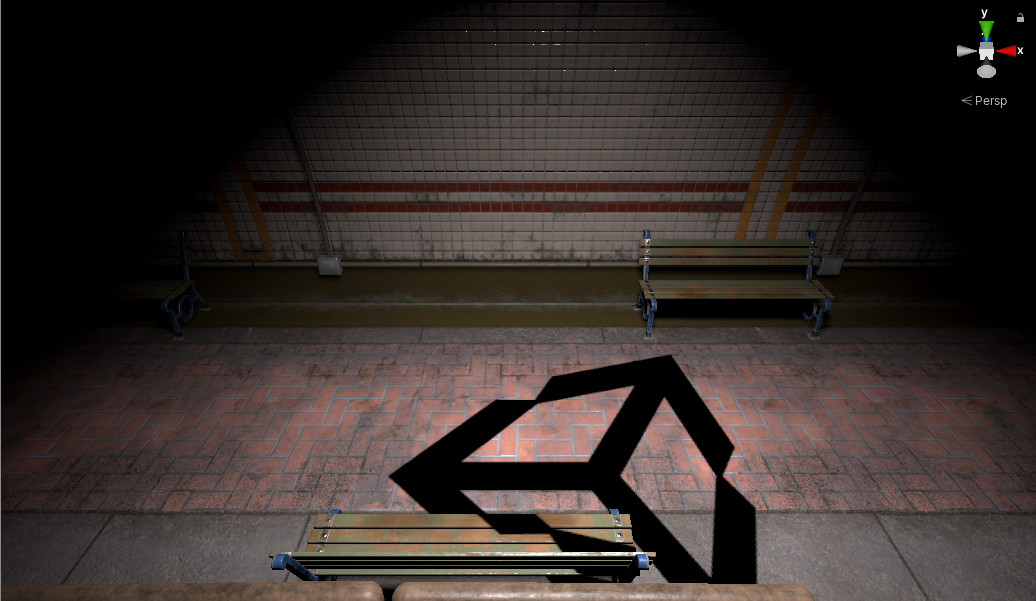 Figure 08: A Spot Light with a Unity logo cookie Texture