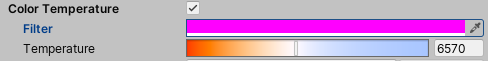 Figure 03: Color Temperature Mode enabled