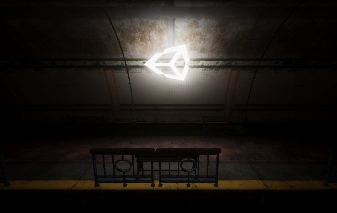 Figure 08: The new Material applied to an object, the Unity logo, in the Scene
