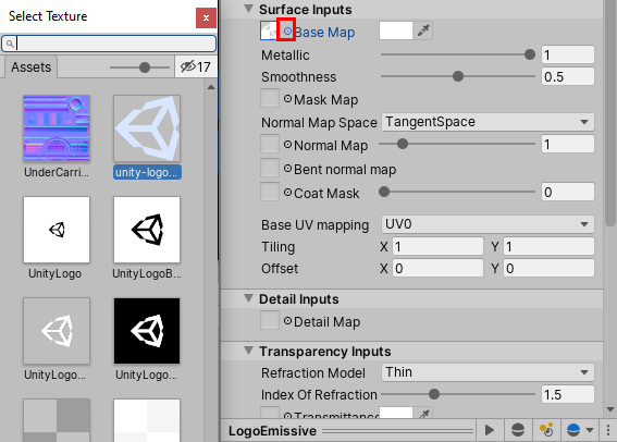 Figure 13: Adding a Texture to the Base Map of the Material