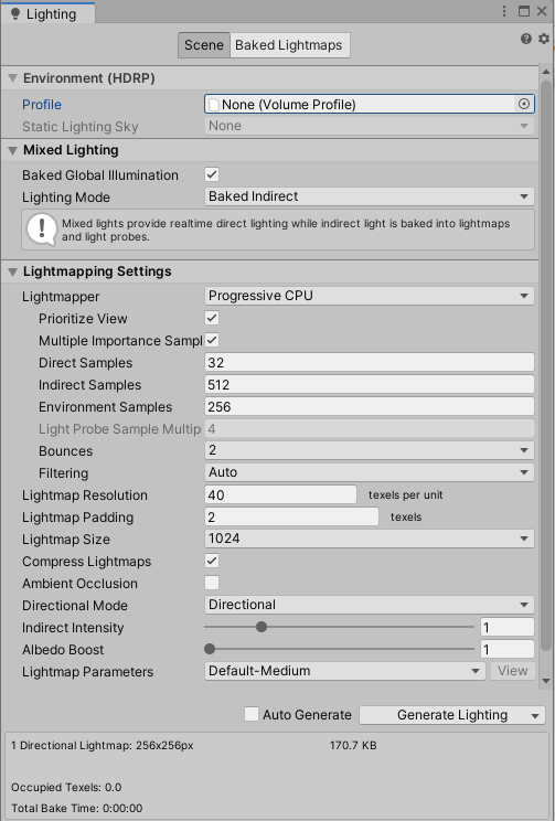 Figure 11: Enabling both realtime direct lighting and baked Global Illumination.