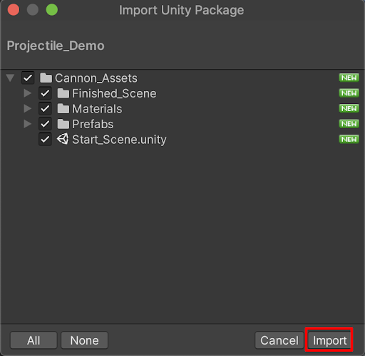Importing the example package