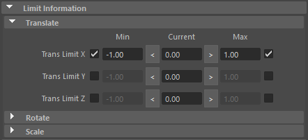 Figure 9: Limit Information section in Attribute Editor
