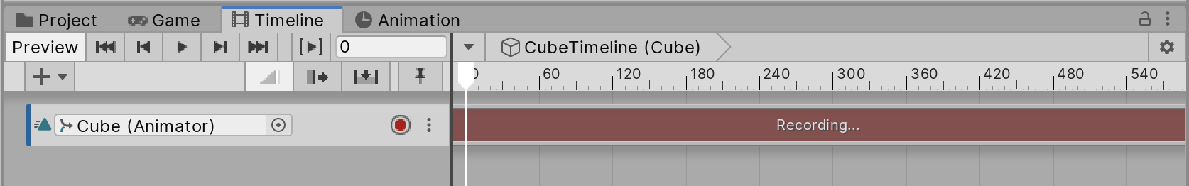Figure 03: Track in Recording mode