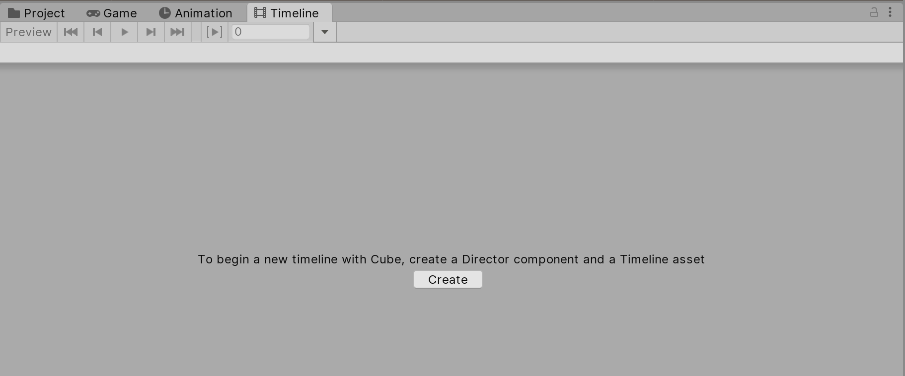 Figure 01: Timeline Editor window