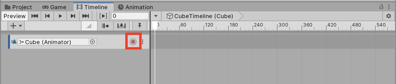 Figure 02: Record button on an empty track