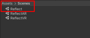 Figure 01: Opening the Reflect scene