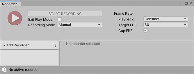Figure 03: The Recorder Window