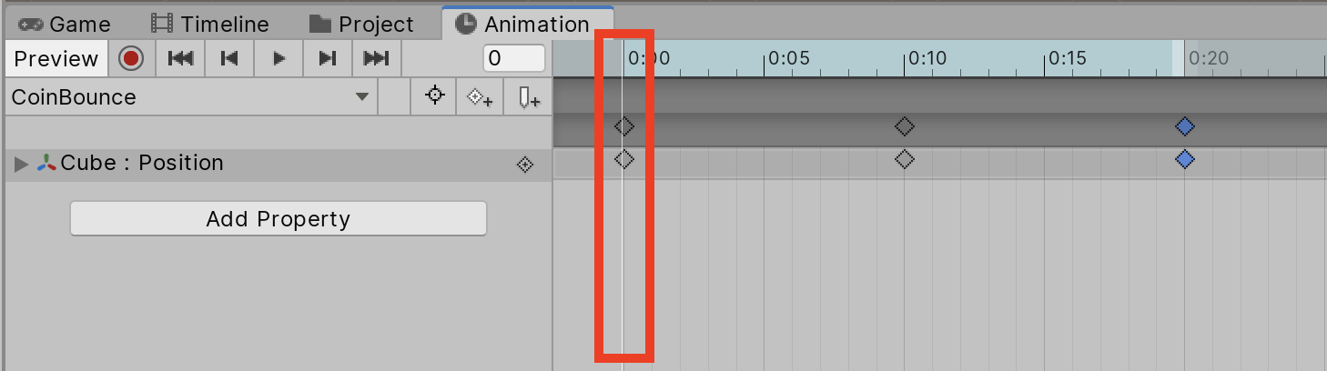 Figure 04: Animation Playhead