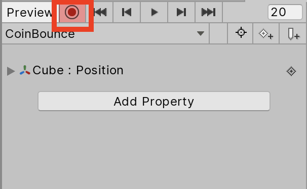Figure 03: Record activated in the Animation Window