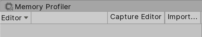 Figure 02: The Memory Profiler can target a local or networked development build, the Unity Editor, or a memory snapshot from the Bitbucket Profiler.