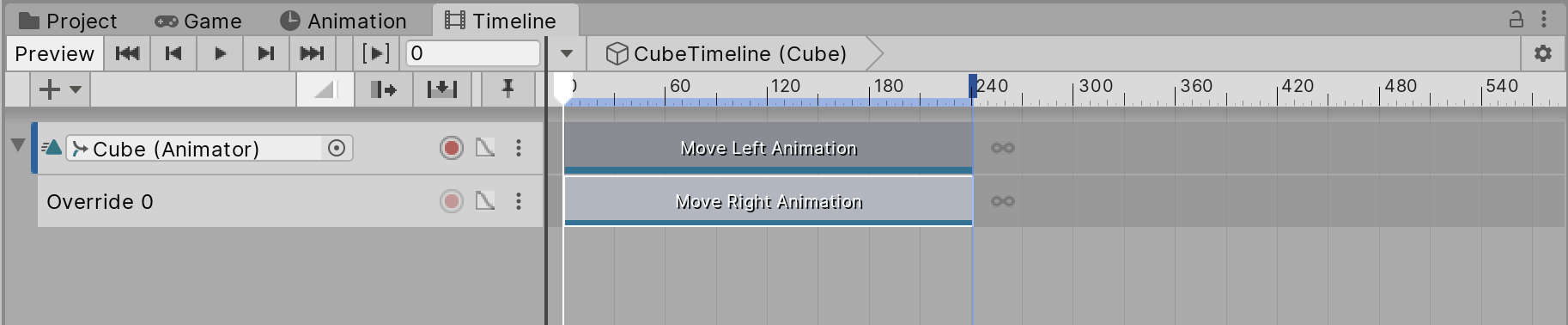 Figure 05: Override tracks