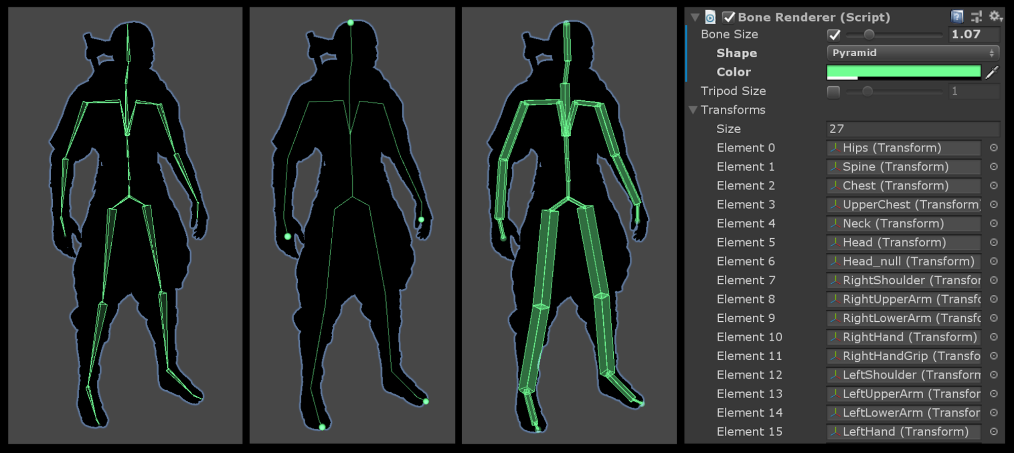 Figure 04: Bone Renderer component