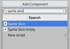 Figure 15: The Sprite Skin component deforms the Sprite using the rig created in the Skinning Editor.