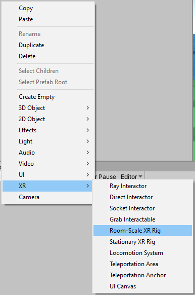 Figure 02: Creating a Room-Scale XR Rig