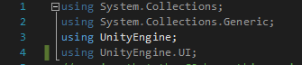 Figure 19: Using UnityEngine.UI