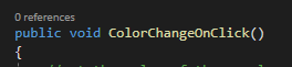 Figure 22: Declare ColorChangeOnClick() method
