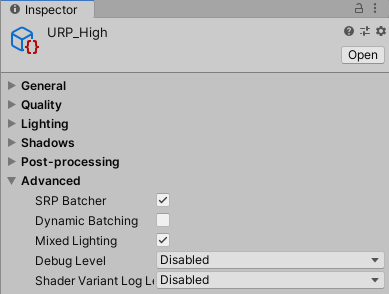 Figure 11: Advanced setting