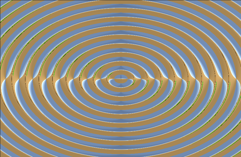 Alt text: Lens Distortion effect with Intensity set to 20 and Scale set to 0.01.