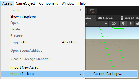 Figure 02: Importing a custom package