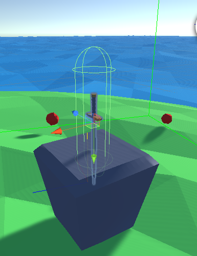 Figure 02: The sword’s Transform. Note the orientation of the axes.