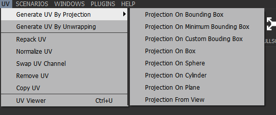 Figure 01: Tools in the UV menu