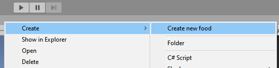 Figure 07: The create asset menu line in the code has allowed the scriptable object to be selected from the Create menu.