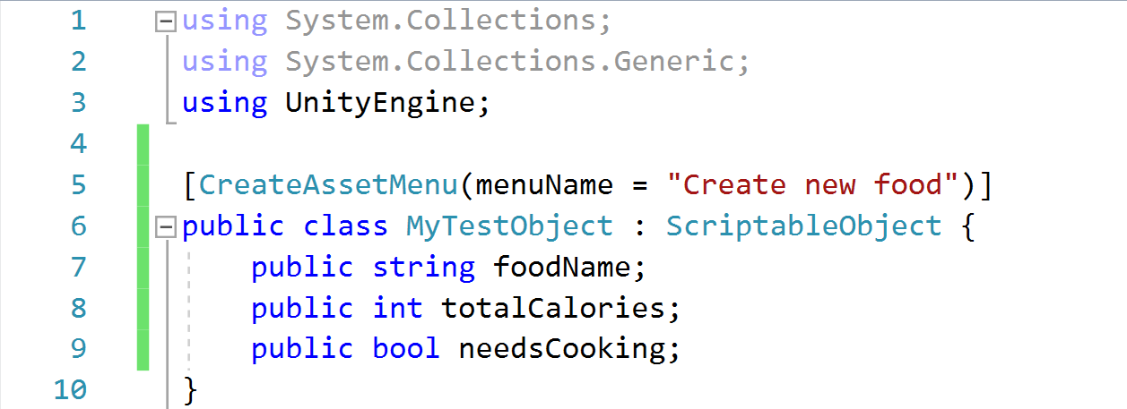 Figure 06: The completed ScriptableObject