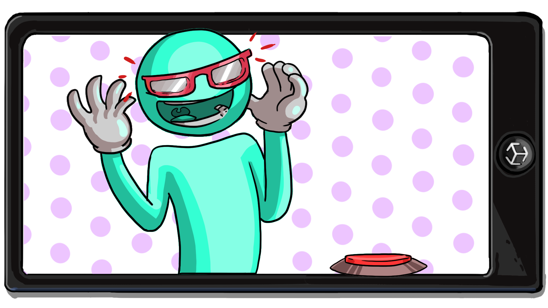 Turn on the glasses with buttons