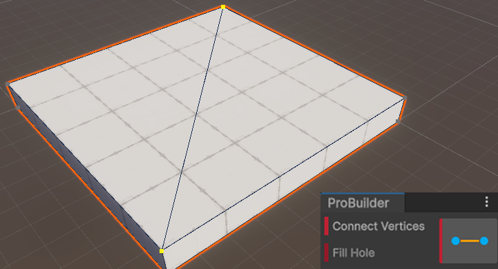 Connect Vertices tool to divide faces by adding a line connecting two points at the point level