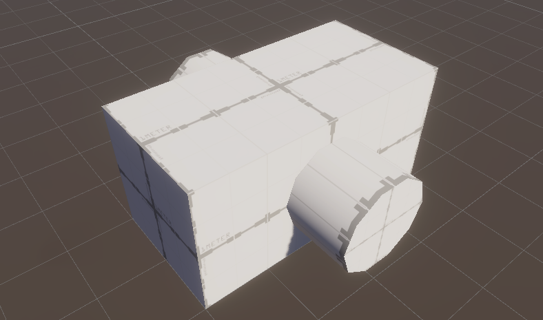 Two overlapping objects prepared in advance