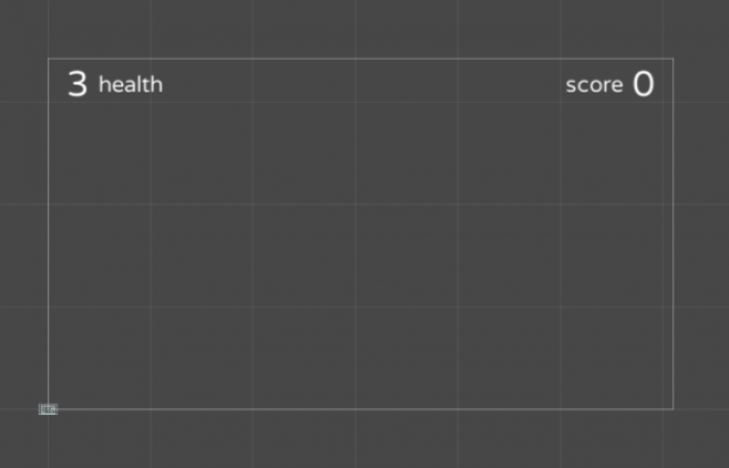 The UI Canvas against an empty scene background