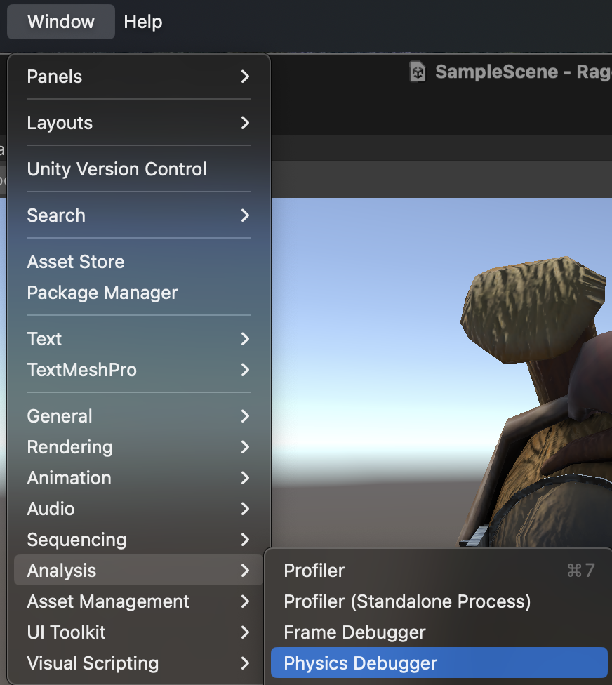 Figure 12: The Physics Debugger can reveal all Colliders in a Scene without having to manually select them.