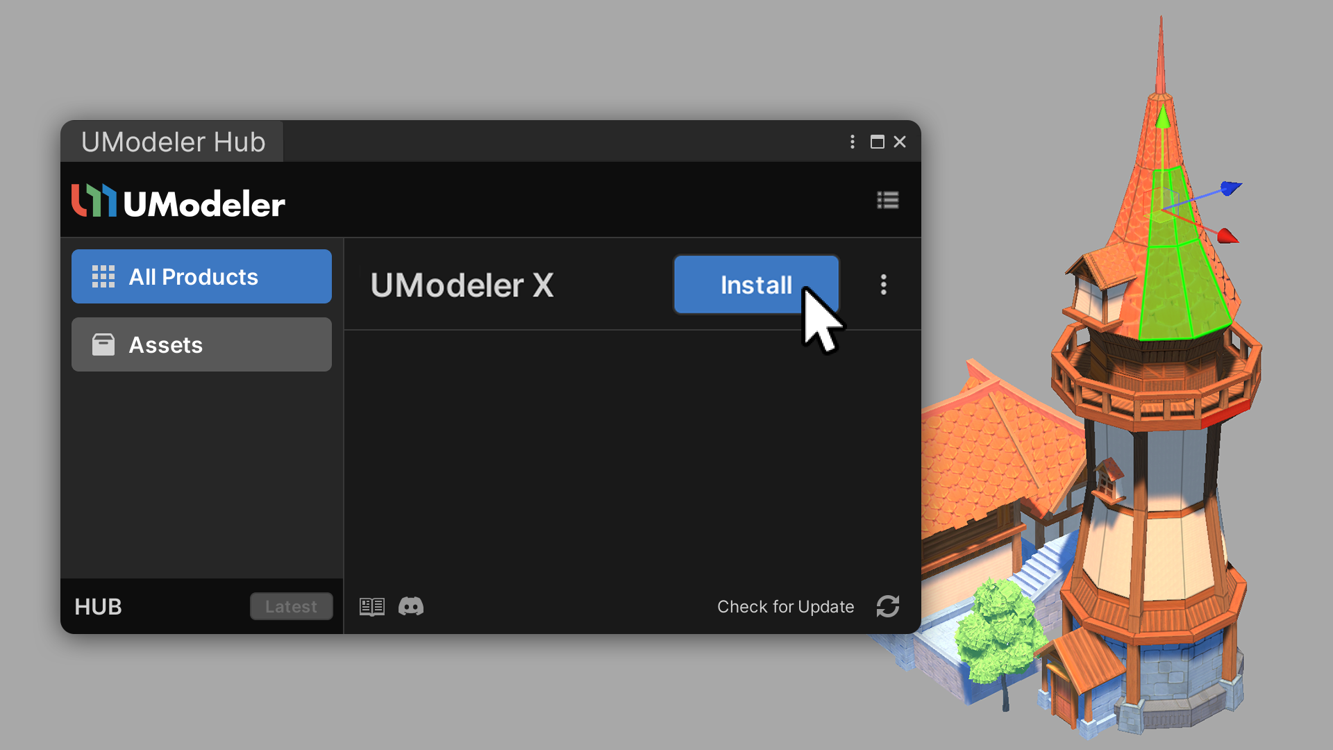 Install UModeler Hub and UModeler X