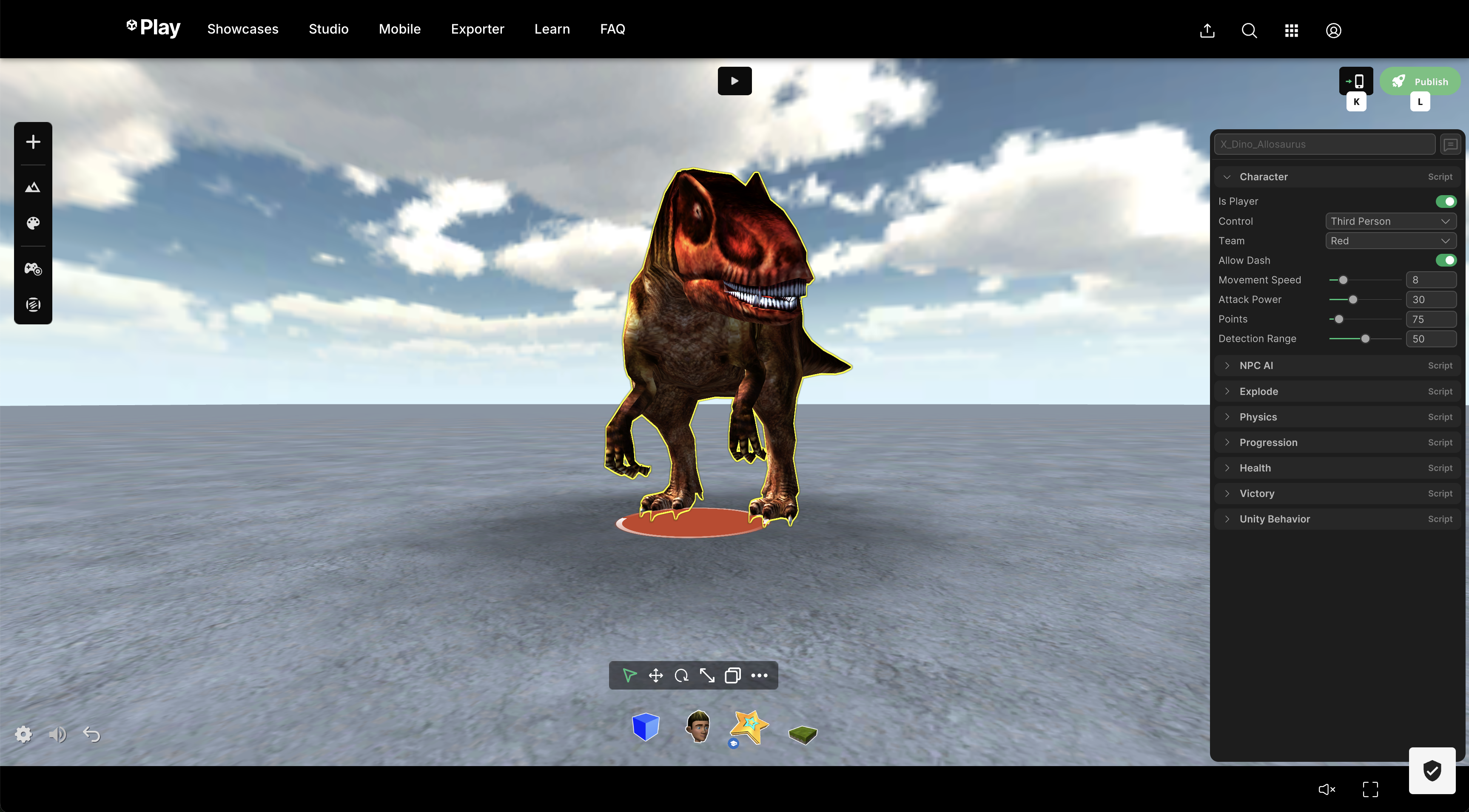 Look, ma! I'm a dinosaur!