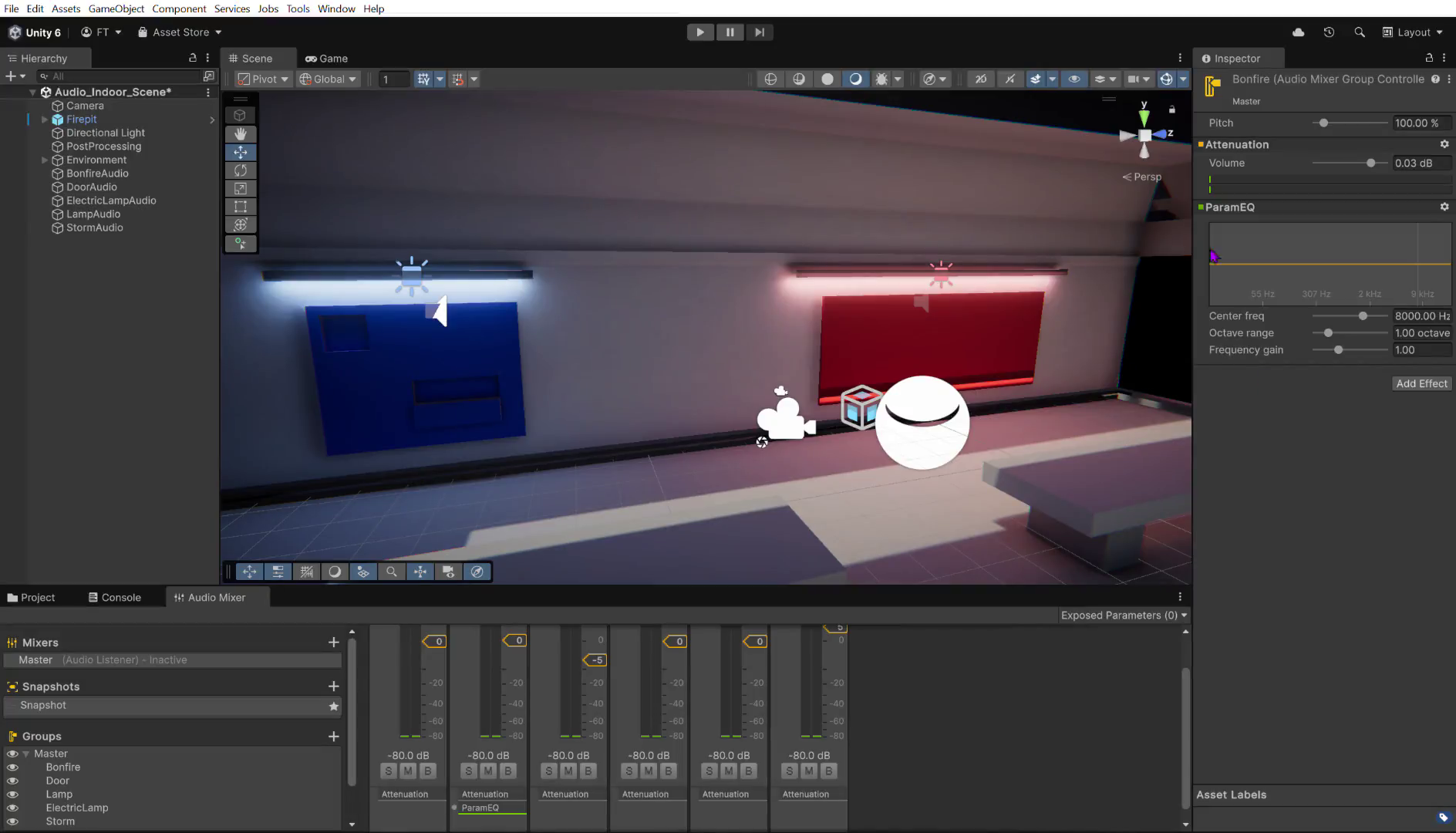 Sound Design Integration in Unity Environment