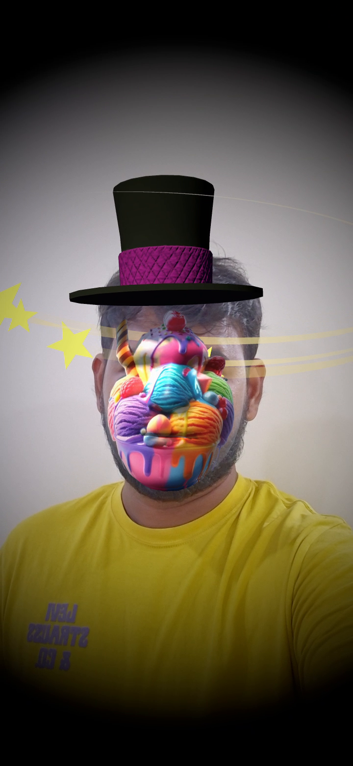 Clown in an Ice cream shop